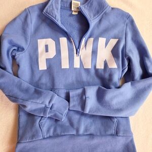 PINK Victoria's Secret Light Blue Cowl Neck Sweater